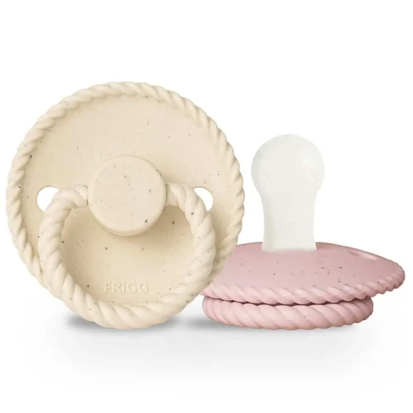 FRIGG DVOJBALENIE CUMLÍKOV MINI MOCHA VANILLA CREAM/ ROSE LATTE, 0-6M, SILIKÓN