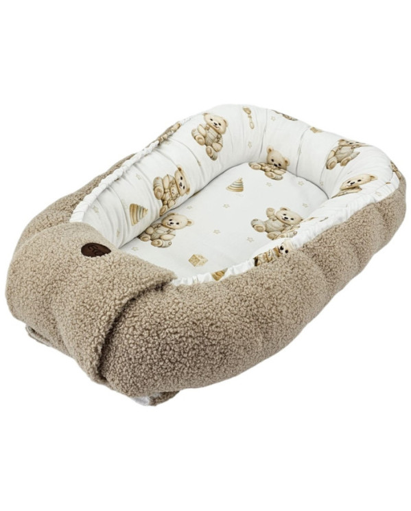 EKO Hniezdo pre bábätko Bouclé 85x50xm Brown Bears