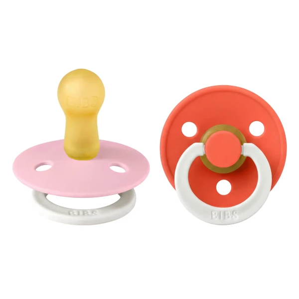 BIBS Colour cumlíky z prírodného kaučuku 2ks - veľkosť 2 baby-pink-nočný-tango-nočný