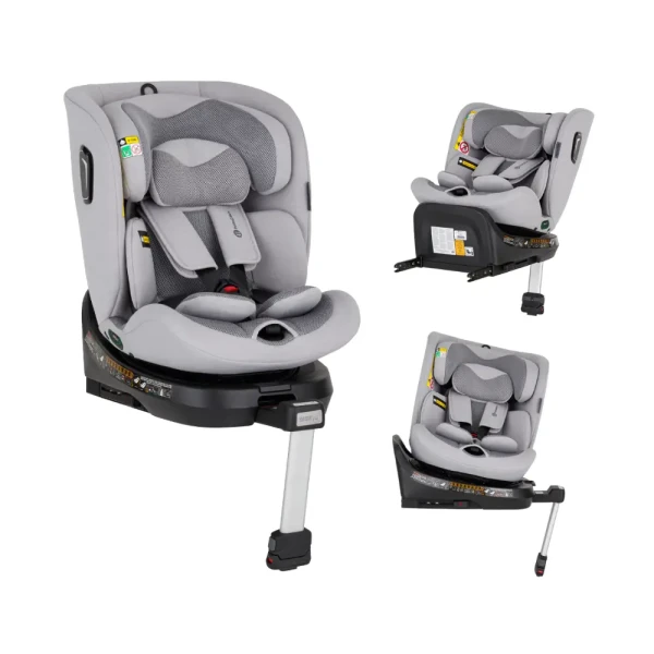 PETITE&MARS Autosedačka Twistguard Pro i-Size Gentle Grey Air 40-150 cm(0-36 kg)