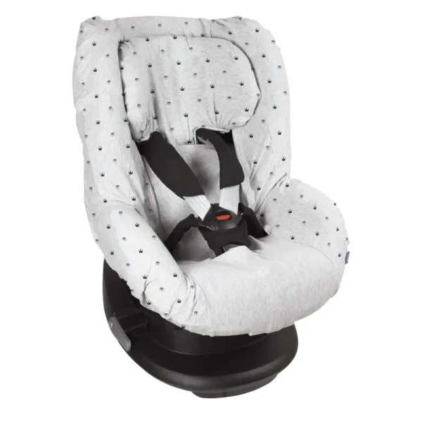Dooky Potah na autosedačku Seat Cover Group1 Light Grey Crowns