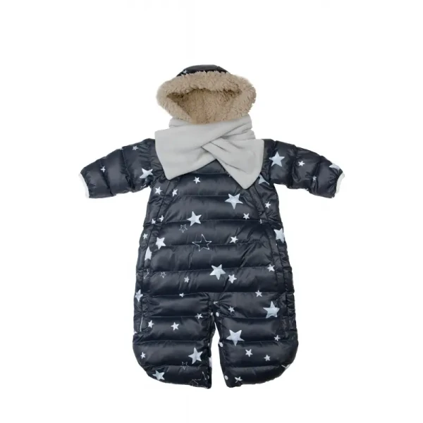 7AM Enfant Doudoune overal se šálou Print Black Stars Velikost : L