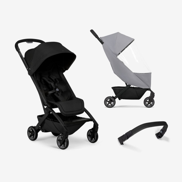 Joolz Aer 2 kočík Bundle set s pláštenkou a madlom Space black