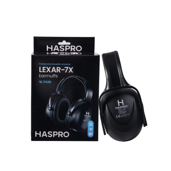 Haspro Chrániče sluchu LEXAR-7X, SNR 34dB, čierne