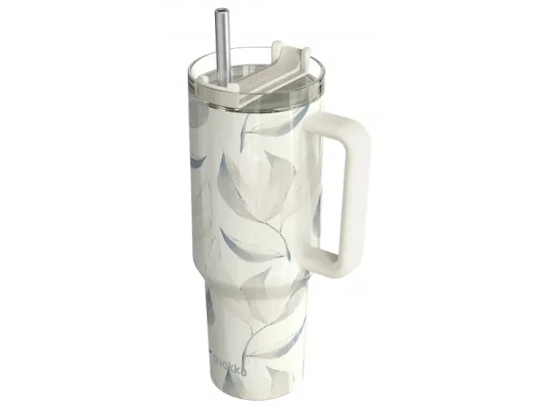 Quokka Nerezový termohrnek s brčkem Stream Cotton 1200 ml