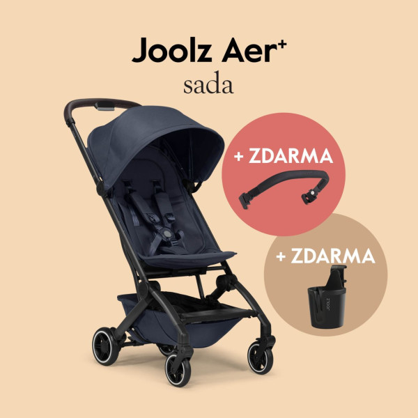 AER+ kočárek | Navy blue l SADA madlo a držadlo na nápoj 
