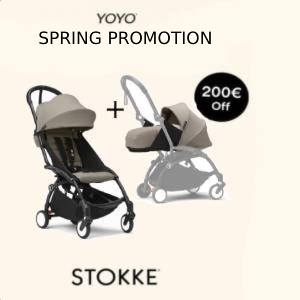 STOKKE® YOYO³ športový kočík 6+ Black/Taupe + Newborn Pack ZDARMA