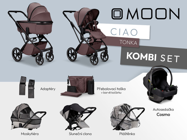 MOON Kombinovaný kočík CIAO KOMBI set - Tonka