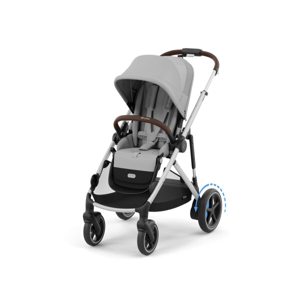 Cybex e-Gazelle S Stone Grey - Silver Rám + fusak Snogga ZDARMA