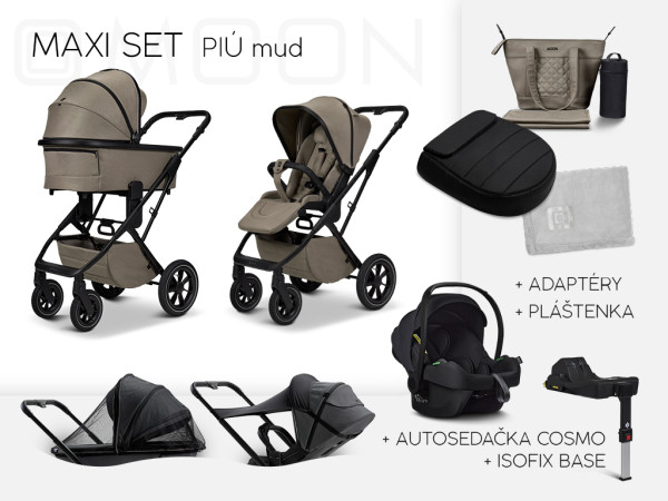 PIÚ Maxi set Black matt - MUD