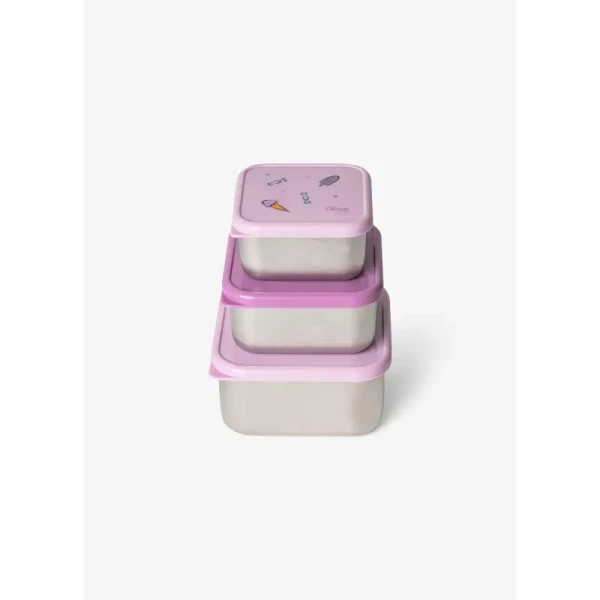 Citron Sada 3 stohovatelných boxů z nerezu - Stormy Unicorn