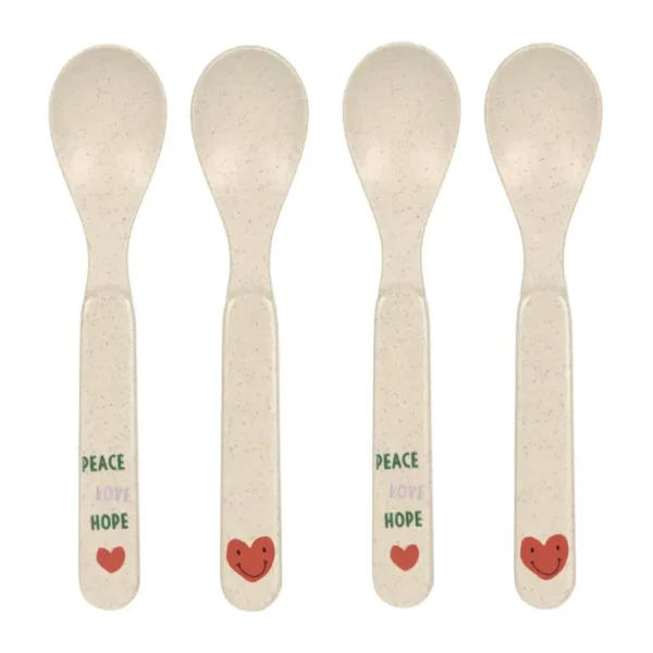 LÄSSIG Spoon Set PP/Cellulose Happy Rascals Heart lavender