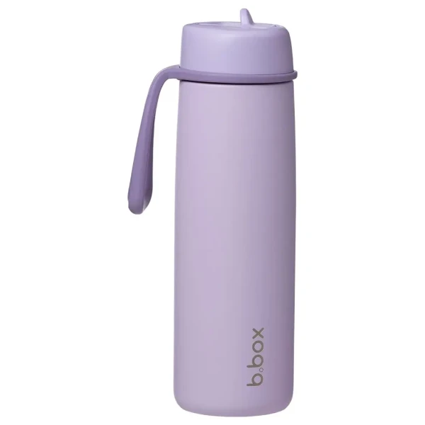 Nerezová termolahev s brčkem 690 ml - lilac love