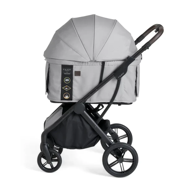 FIKAGO Kočík pre mačky / psov AGILE2 Soft Grey