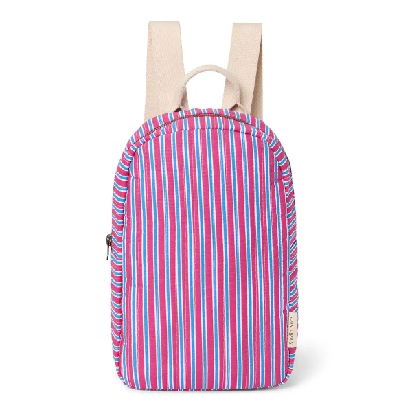 STUDIO NOOS - Poplin Mini BACKPACK - batôžtek Raspberry Striped