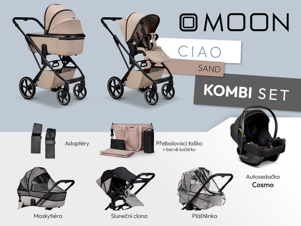 MOON Kombinovaný kočík CIAO KOMBI set - Sand