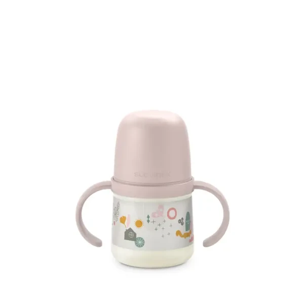 SUAVINEX | PRVNÍ láhev s oušky WALK 150 ml - růžová