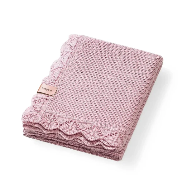 BABYONO Deka pletená bambusová Pink 75 x 100 cm