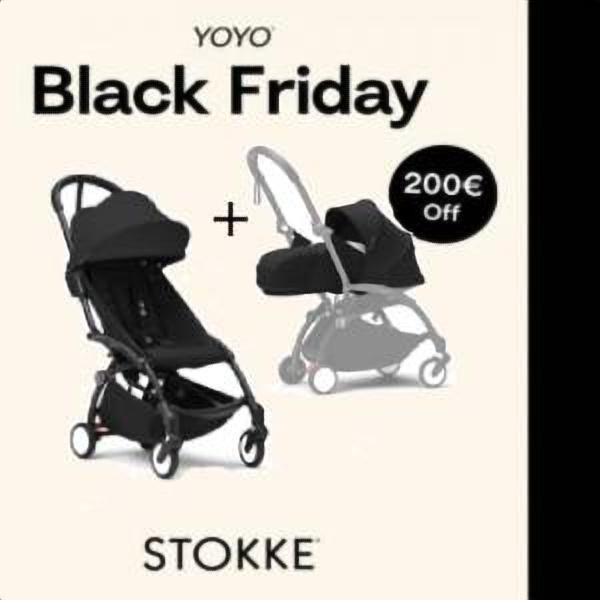 STOKKE® YOYO³ športový kočík 6+ Black/Black + Newborn Pack ZDARMA