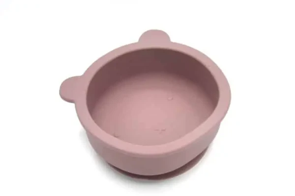 THE COTTON CLOUD SILIKÓNOVÁ MISKA TEDDY DUSTY PINK
