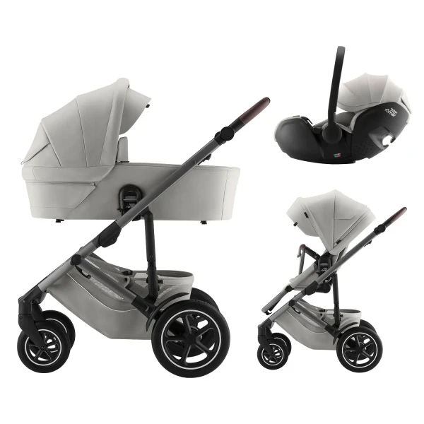 BRITAX Set kočík Smile 5Z + hlboká korba + autosedačka Baby-Safe PRO Lux, Linen Grey