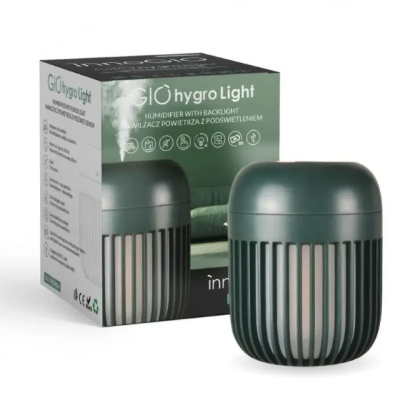 innoGIO Zvlhčovač GIOhygro s podsvícením Green