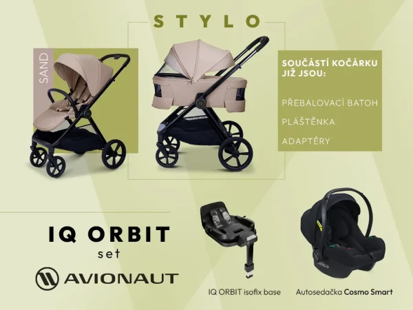 MOON Kombinovaný kočík STYLO MAXI Orbit set - SAND