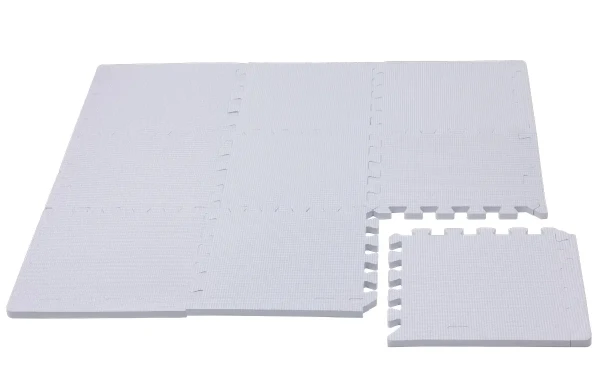 Rialto Baby Hracia podložka puzzle s okrajom Silver 92x92 cm