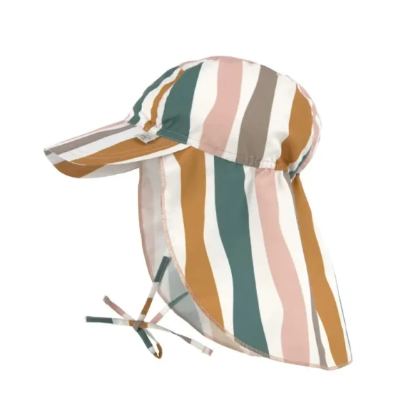 LÄSSIG Sun Protection Flap Hat 2024 waves pink/nature 07-18 mon.