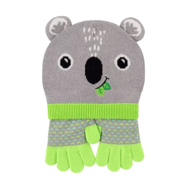 122-025-004 Zoocchini Set čepice a rukavice Koala 1-3r