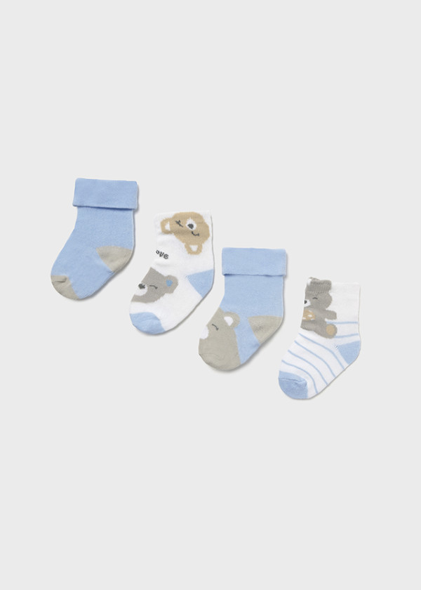 Mayoral Dojčenské ponožky set 4 párov Layette Girl Sky 12M