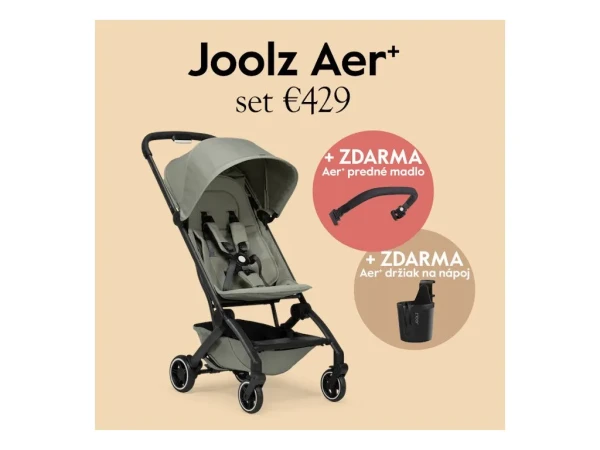 AER+ kočárek | Sage green l SADA madlo a držadlo na nápoj 