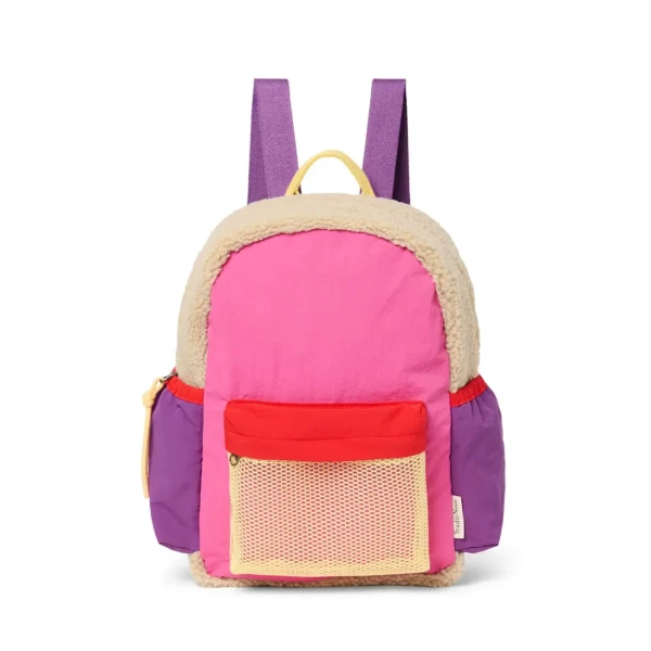 STUDIO NOOS - Patchwork Midi BACKPACK - batôžtek Bright pink