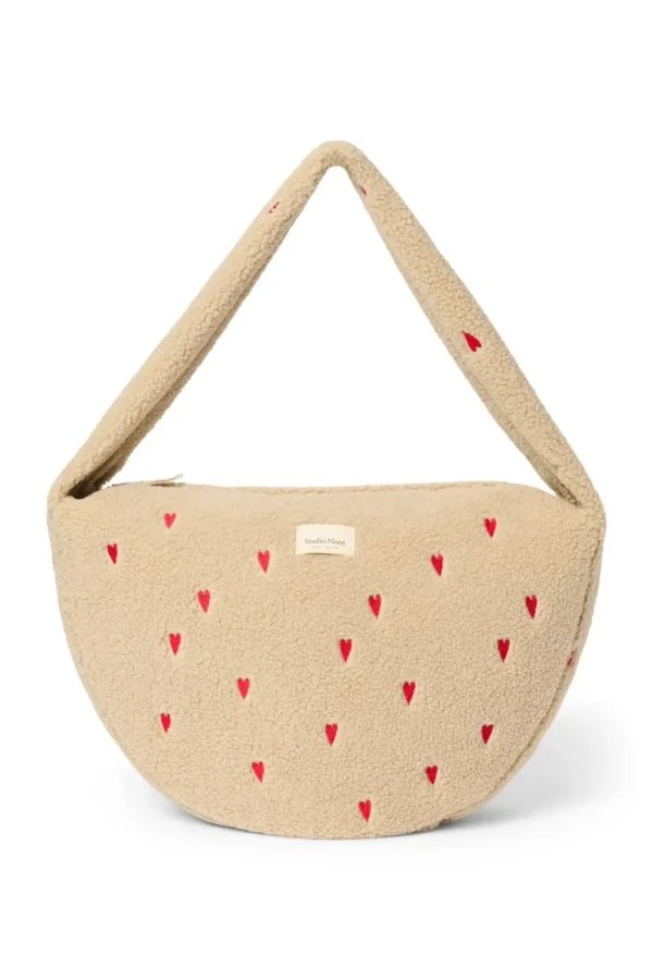 STUDIO NOOS - Teddy Cross Body Bag Ecru Hearts