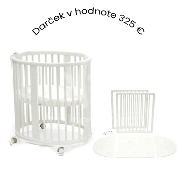 Stokke Sleepi Mini postieľka V3 White s matracom + predĺženie ZDARMA