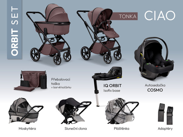 MOON Kombinovaný kočík CIAO ORBIT set - Tonka