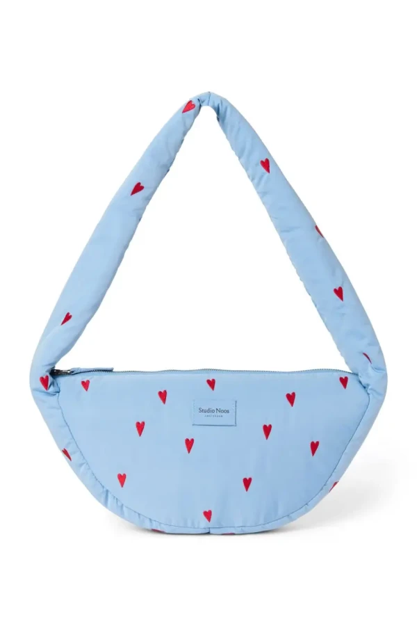 STUDIO NOOS - Puffy Mini Cross Body Bag Light Blue Hearts