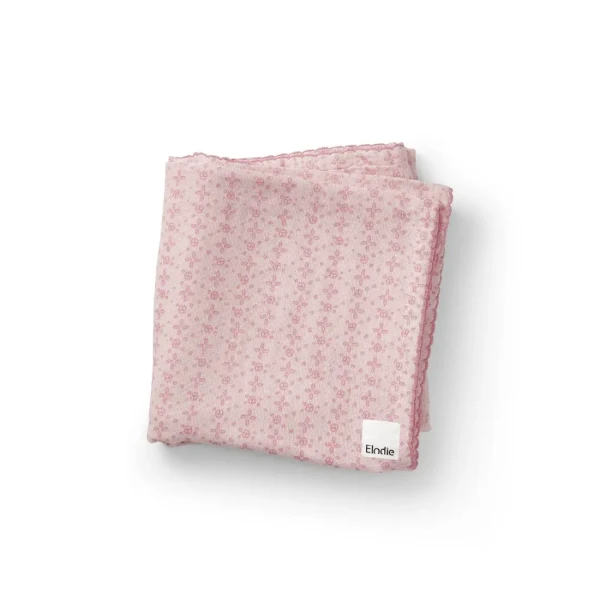 Deka z bambusového mušelínu Elodie Details - Embroidery Anglaise Pink