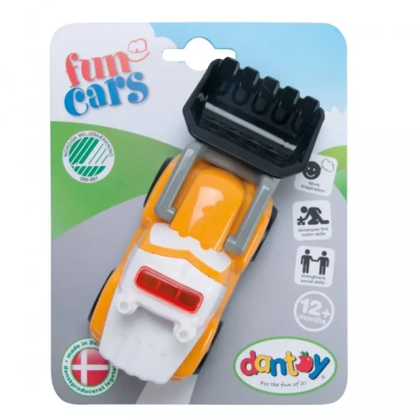 DANTOY Fun Cars bagr oranžový 1ks 12m+