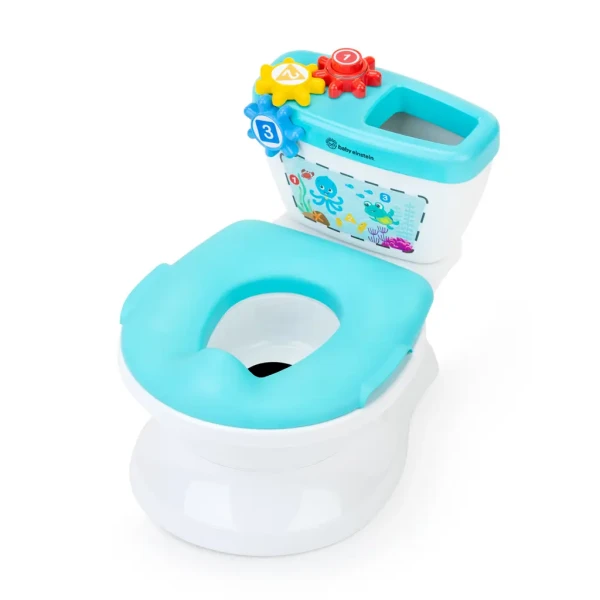 BABY EINSTEIN Toaleta dětská se zvukem 2v1 Geared for Success™ 18m+