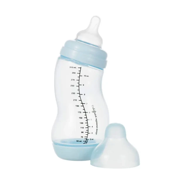 Difrax Kojenecká S-lahvička Difrax, široká, Antikoliková, světle modrá - 310 ml