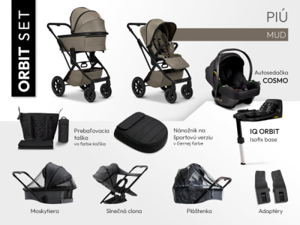 MOON PIÚ Maxi set ORBIT Black matt - MUD