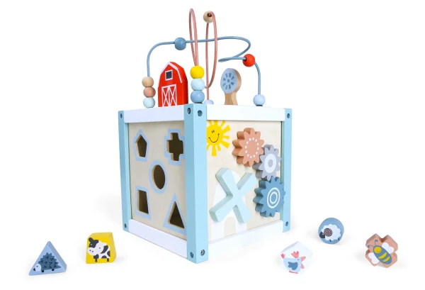 Zopa Dřevěná aktivity kostka (20 cm)