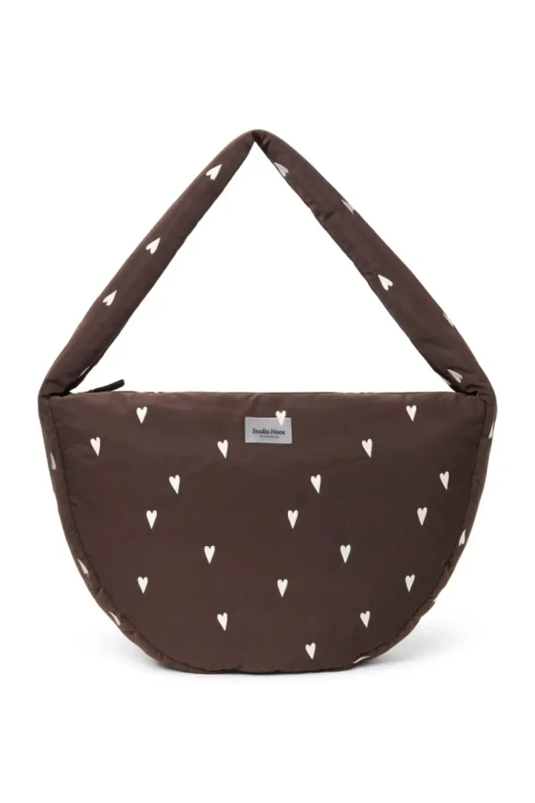 STUDIO NOOS - Puffy Cross Body Bag Brown Hearts