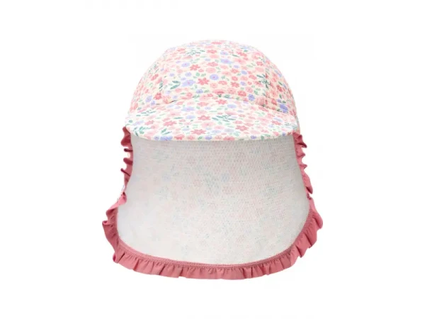Little Dutch Plážová šiltovka s ochranou krku Dreamy Flowerfield veľ. 3