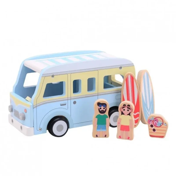 Jouéco Dřevěný plážový Retro karavan 7ks 18m+