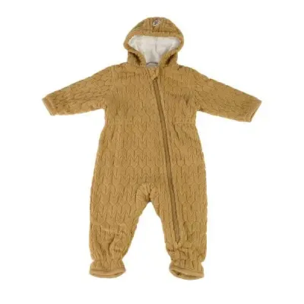 LODGER Overal Skier Empire Fleece Dark Honey 3-6 mesiacov