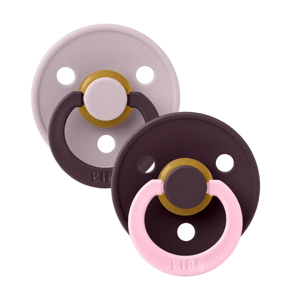 BIBS STUDIO Colour Fusion dudlíky z přírodního kaučuku Dusky Lilac Plum mix 2ks – veľkosť 2