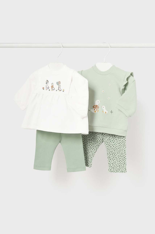 Mayoral 4-dielny set Legíny+tričko 6-9M Bambu