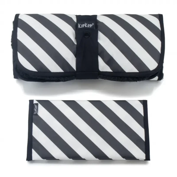 KipKep Přebalovací set NAPPER COMBI-SET Black Stripes (kožíšek)